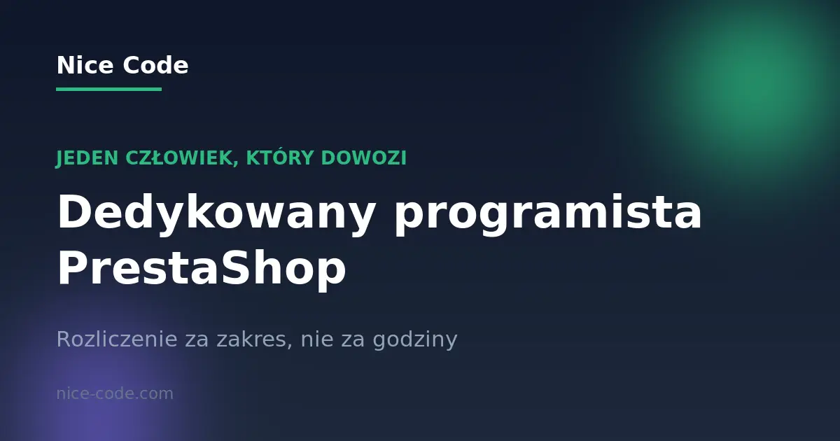 Blog post: Dedykowany programista PrestaShop — one man army